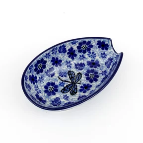 Podstawka pod łyżkę 381 12/8,5cm <br> 1443X Ważka w kwiatach